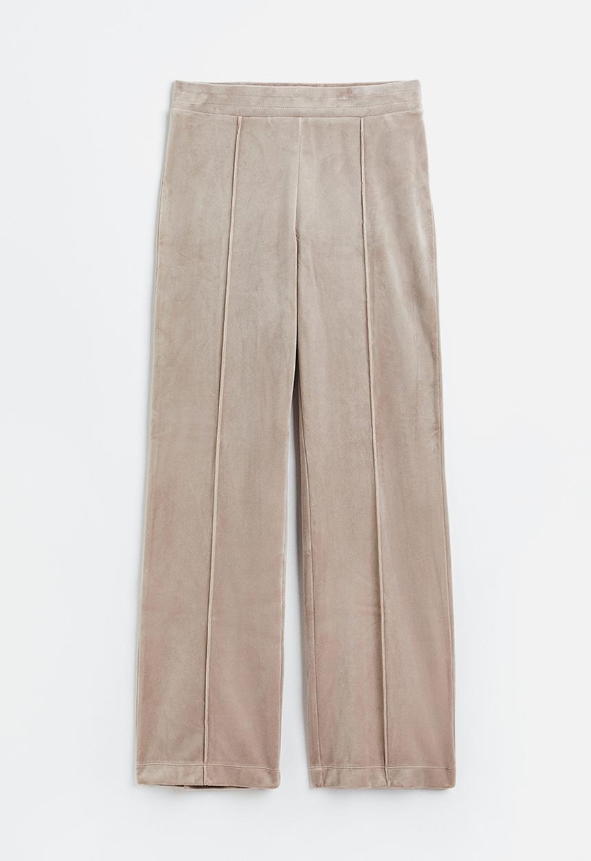 H&M - Velour trousers - greige