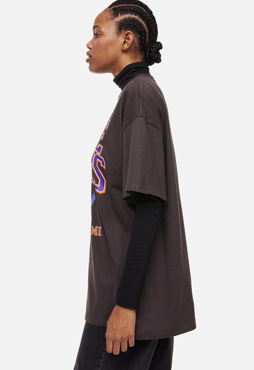 H&M - Printed T-shirt - dark grey/care bears