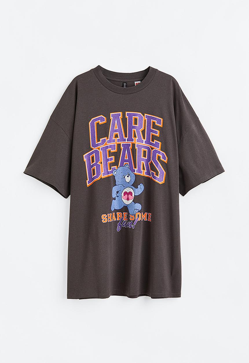 H&M - Printed T-shirt - dark grey/care bears