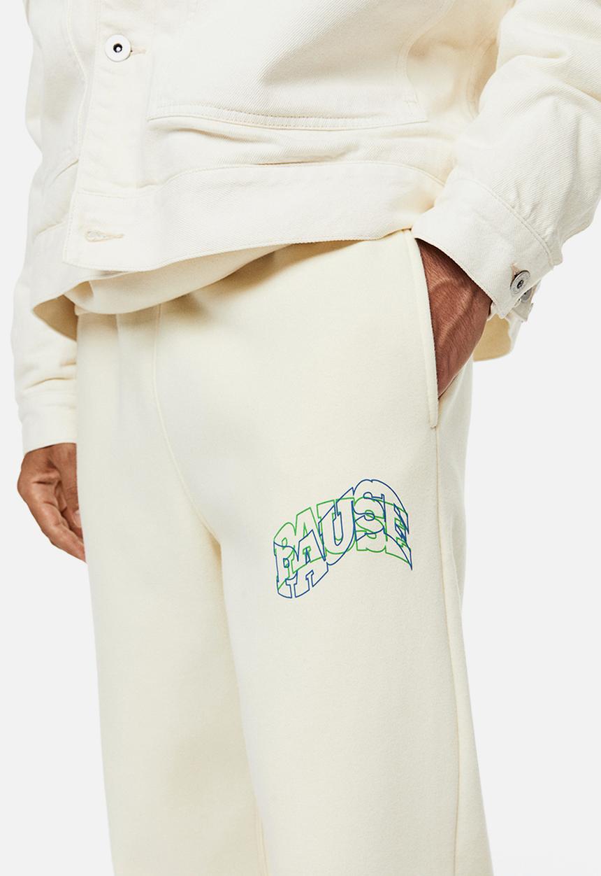 H&M - Relaxed fit sweatpants - multi,white