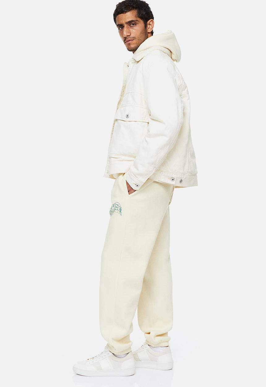 H&M - Relaxed fit sweatpants - multi,white