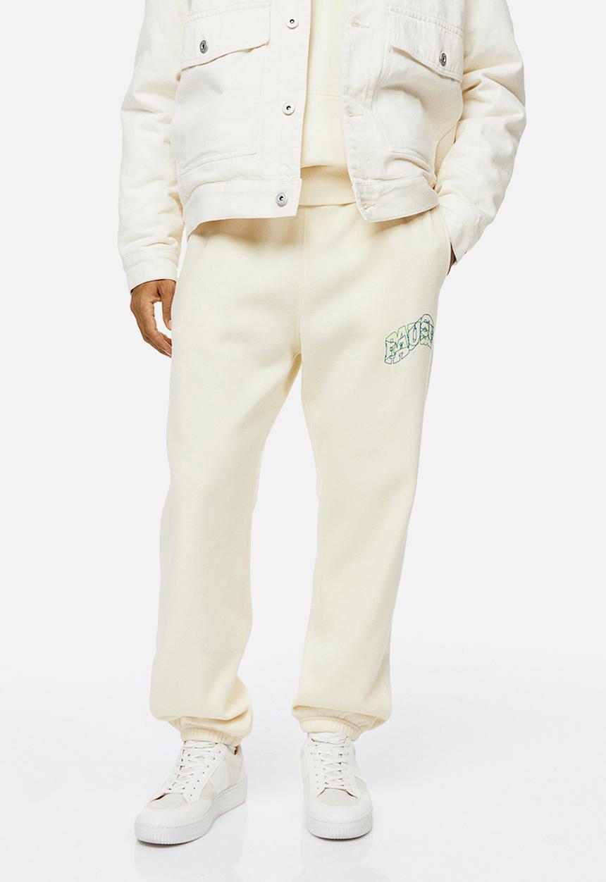 H&M - Relaxed fit sweatpants - multi,white