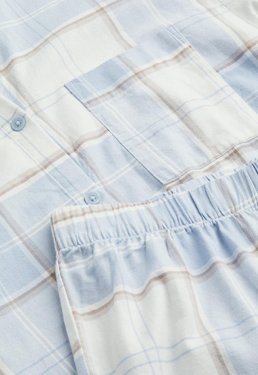 H&M - Checked pyjamas - light blue/checked
