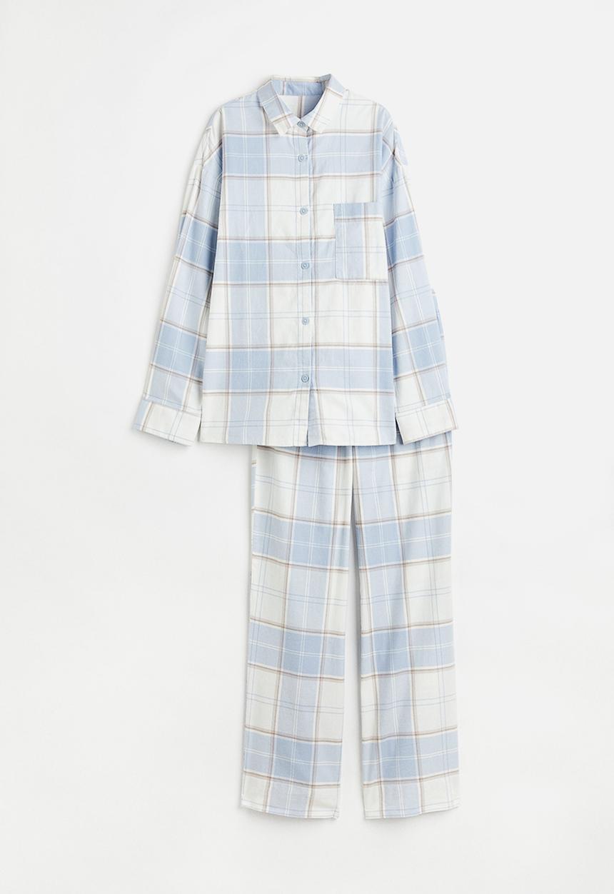 H&M - Checked pyjamas - light blue/checked