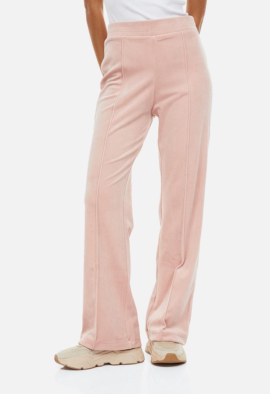 H&M - Velour trousers - powder pink