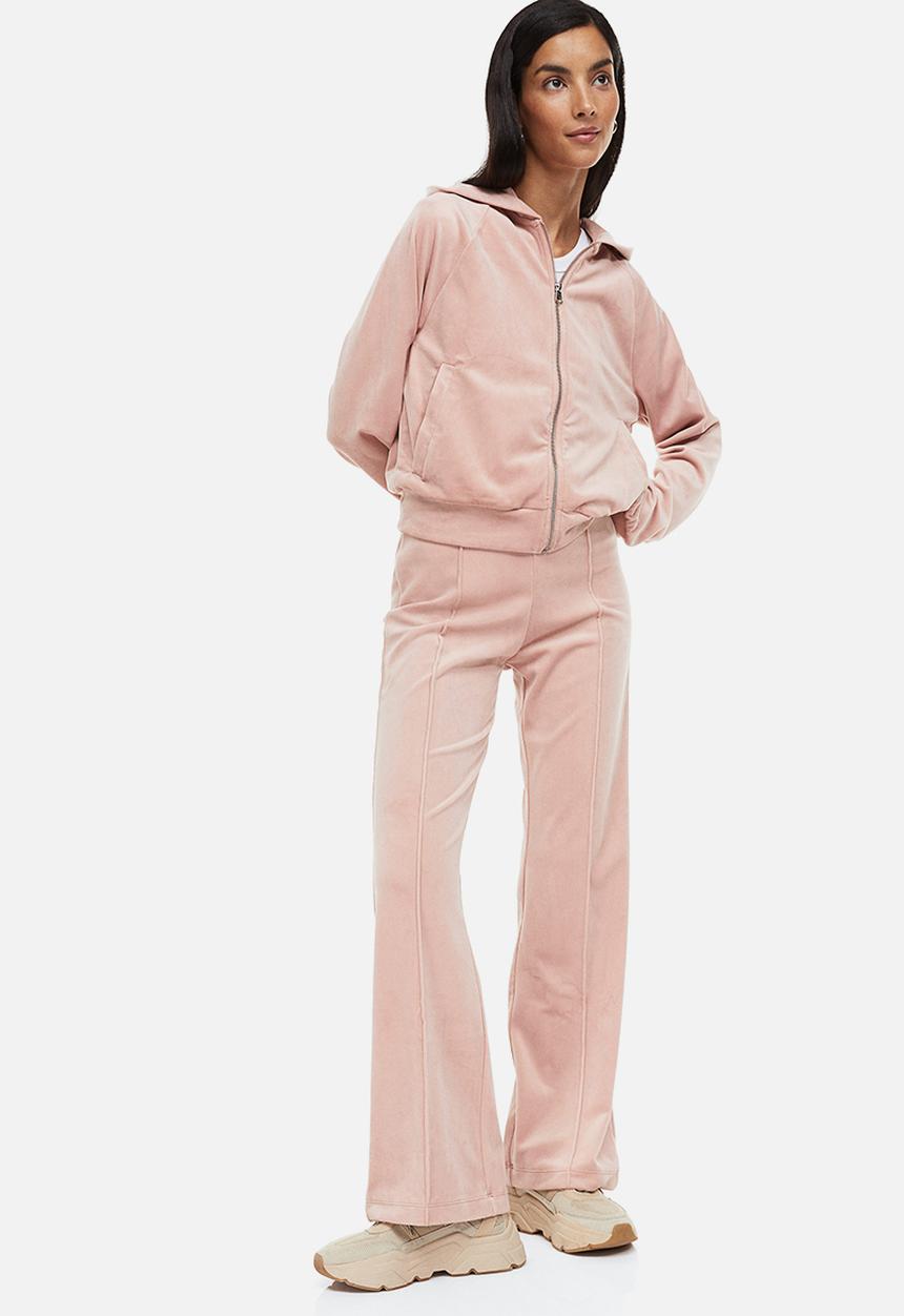H&M - Velour trousers - powder pink