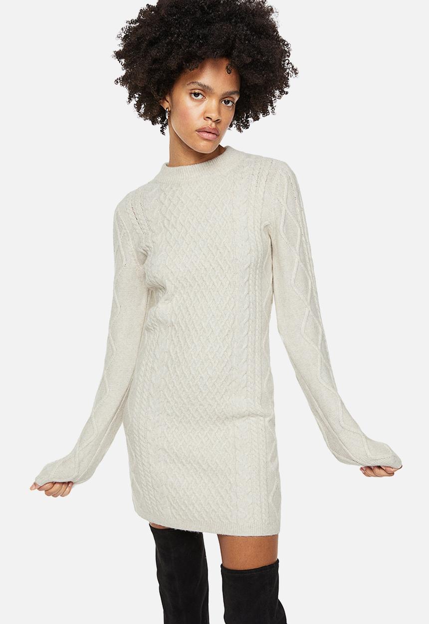 H&M - Cable-knit dress - natural white