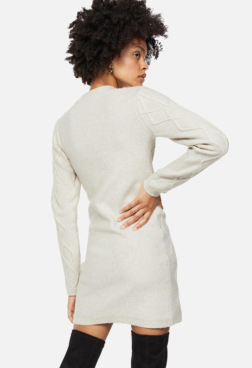 H&M - Cable-knit dress - natural white