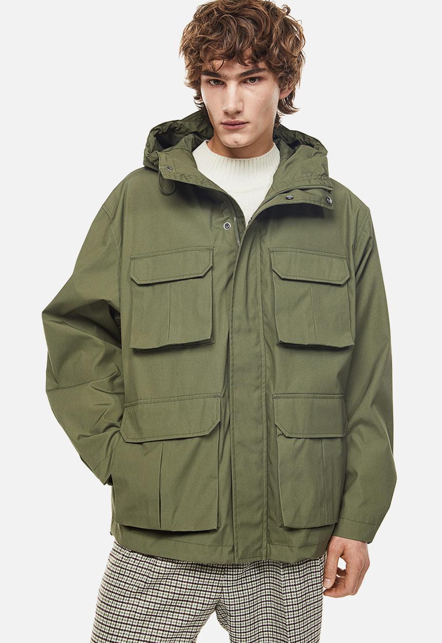 H&M - Water-repellent hooded jacket - green