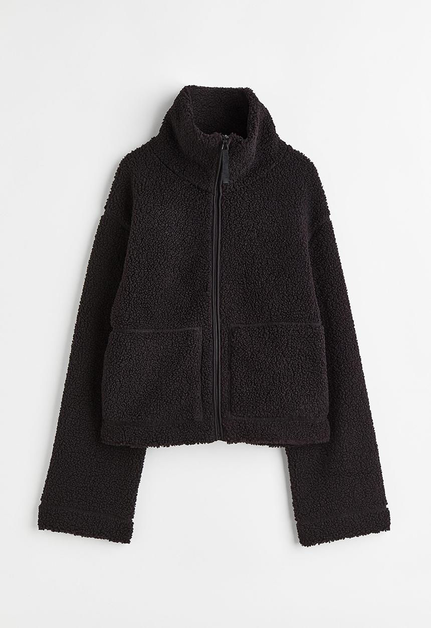 H&M - Teddy jacket - black