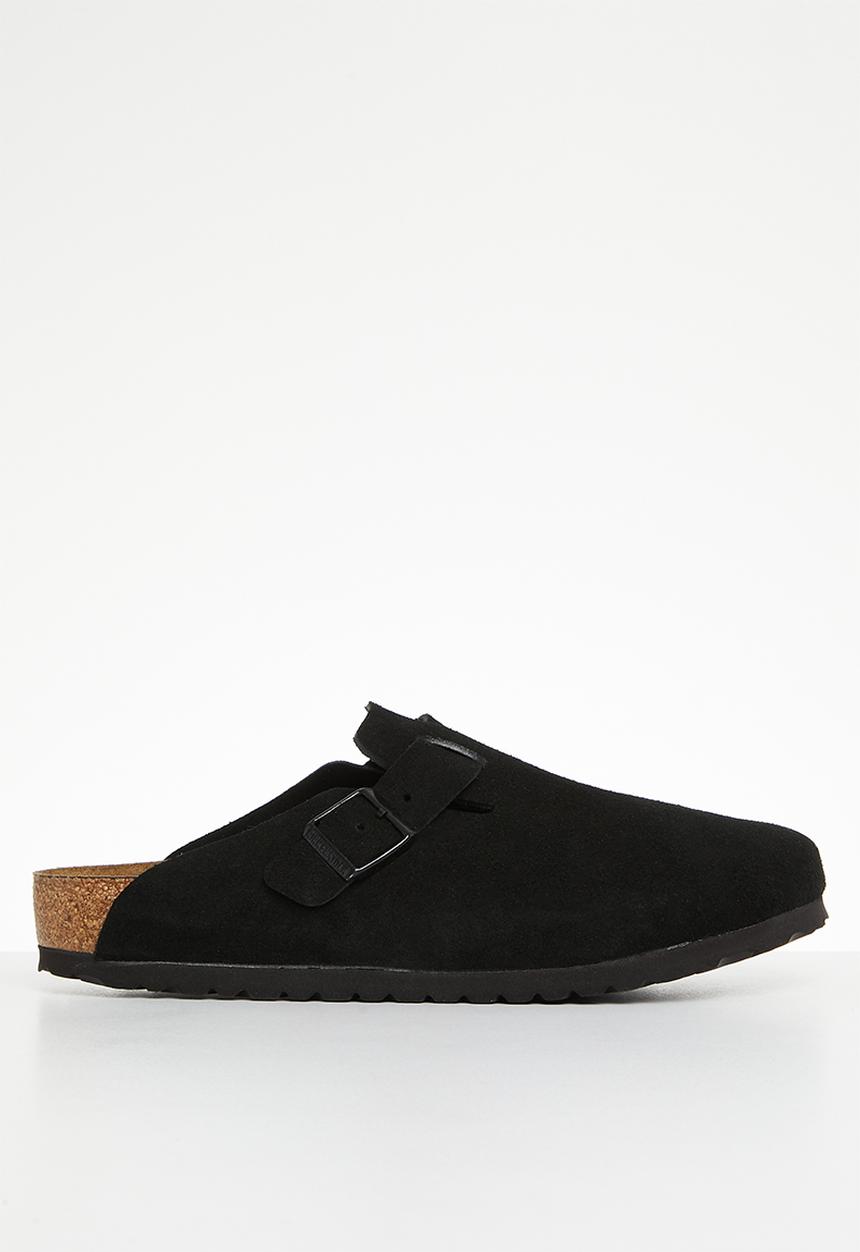 Birkenstock - Boston sfb suede leather regular - black