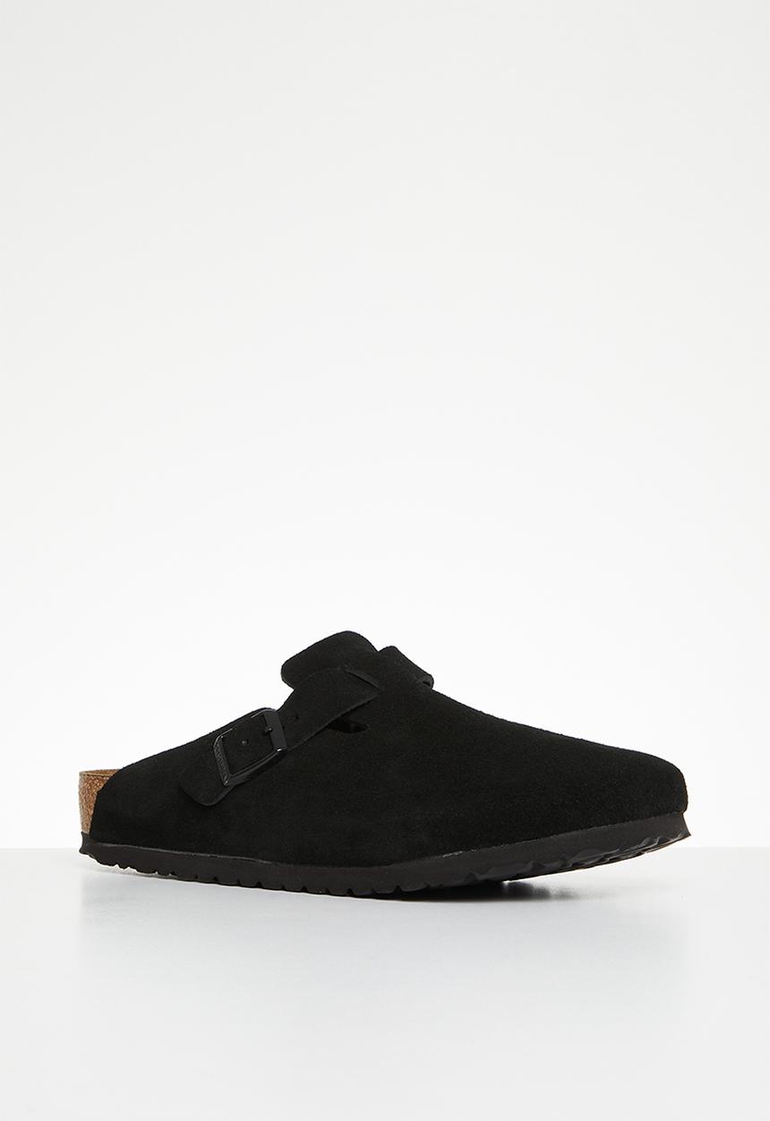 Birkenstock - Boston sfb suede leather regular - black