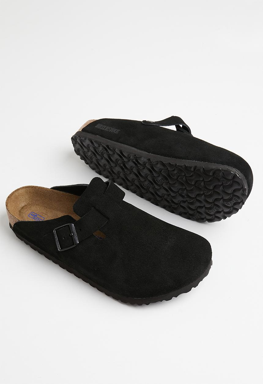 Birkenstock - Boston sfb suede leather regular - black