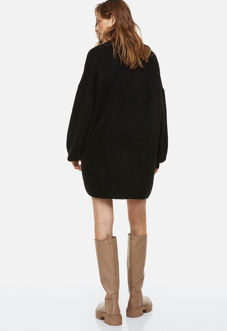 H&M - Knitted dress - black