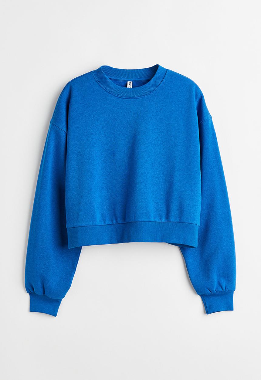 H&M - Cropped sweatshirt - bright blue