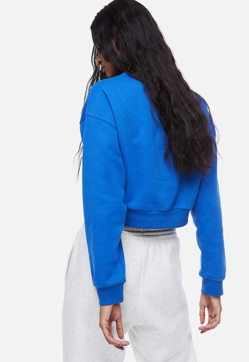 H&M - Cropped sweatshirt - bright blue