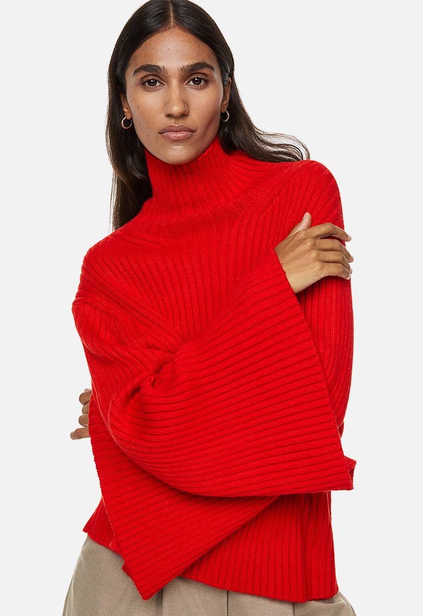 H&M - Oversized turtleneck jumper - red