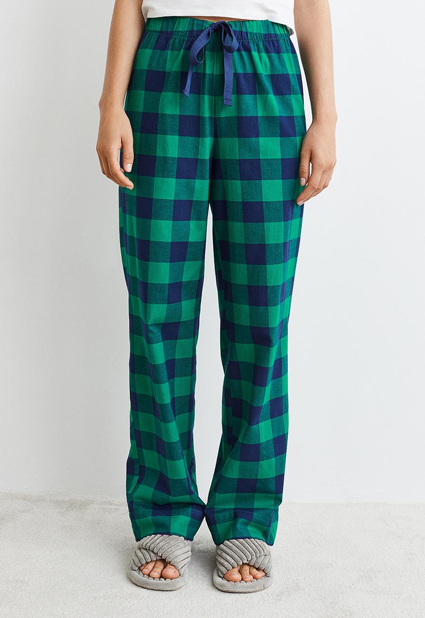 H&M - Pyjama bottoms - green/checked