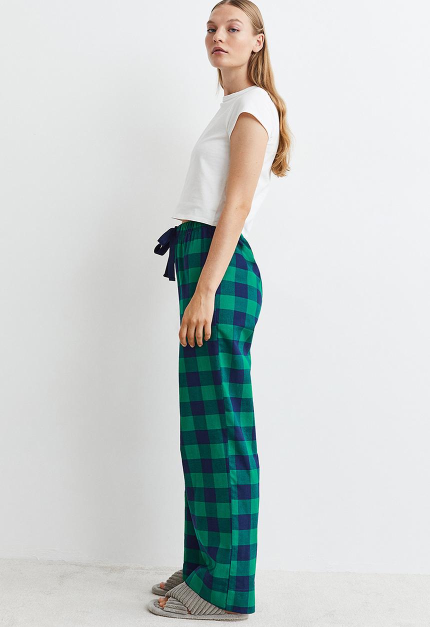 H&M - Pyjama bottoms - green/checked