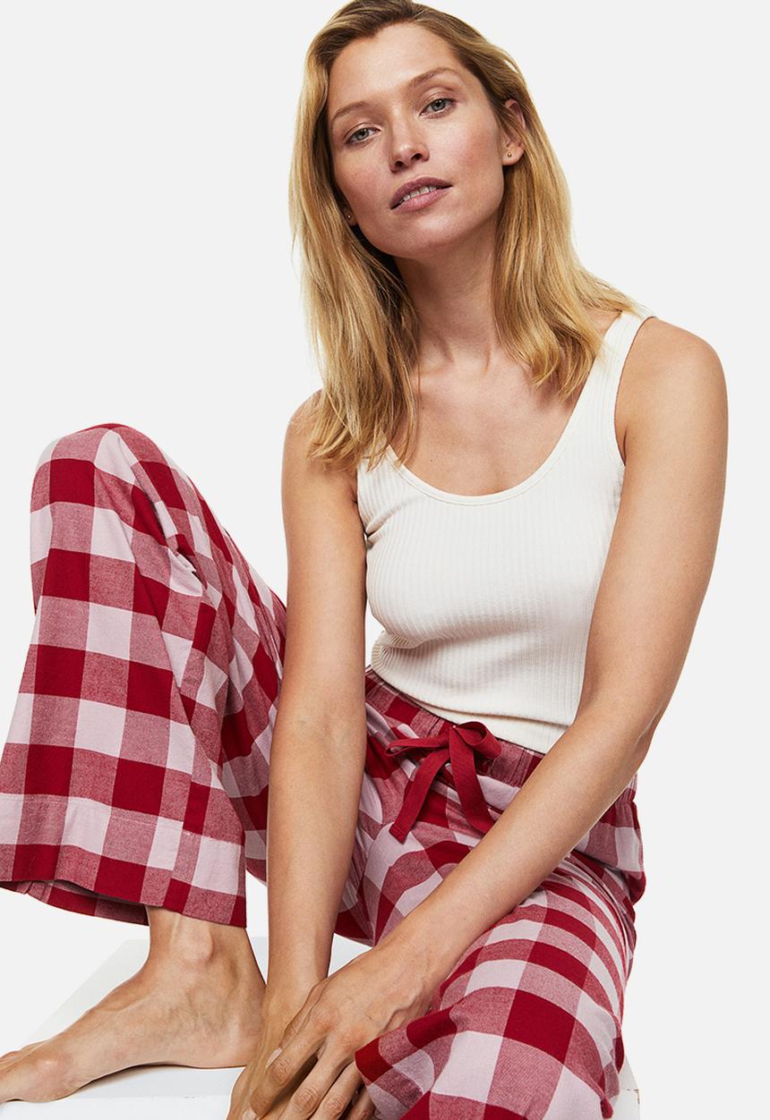 H&M - Pyjama bottoms -  red/checked