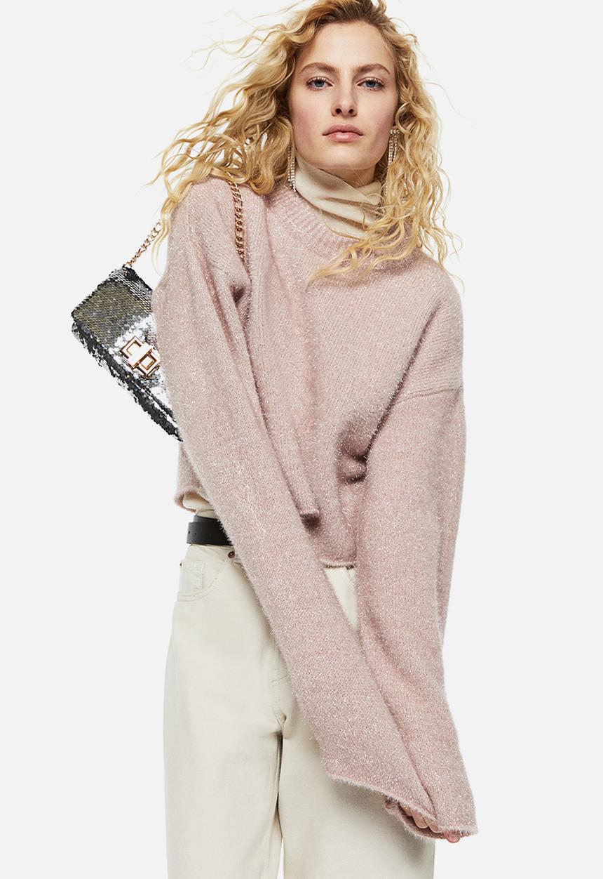 H&M - Glittery jumper - light beige