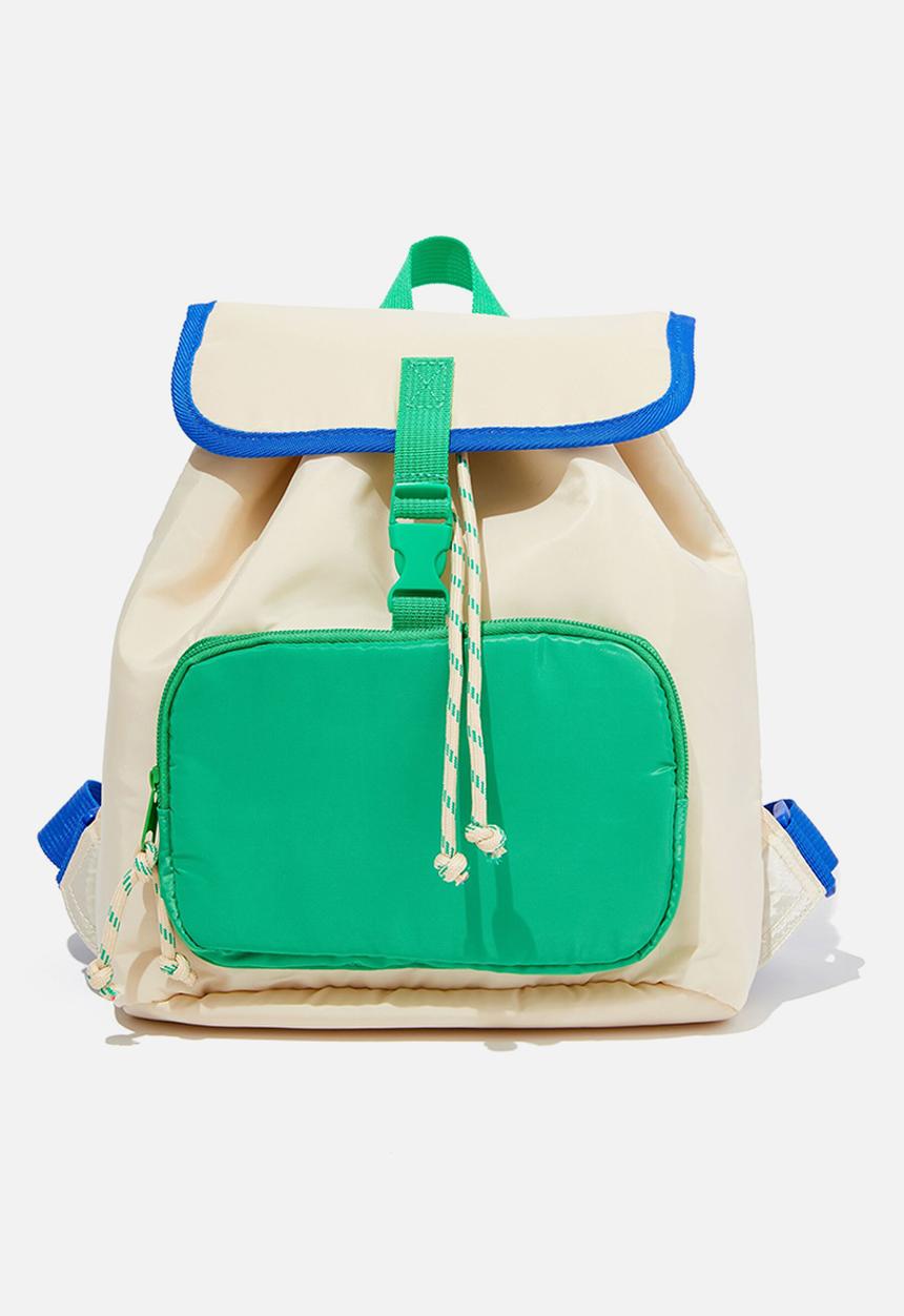 Cotton On - Polly hiker backpack - green splash/blue punch