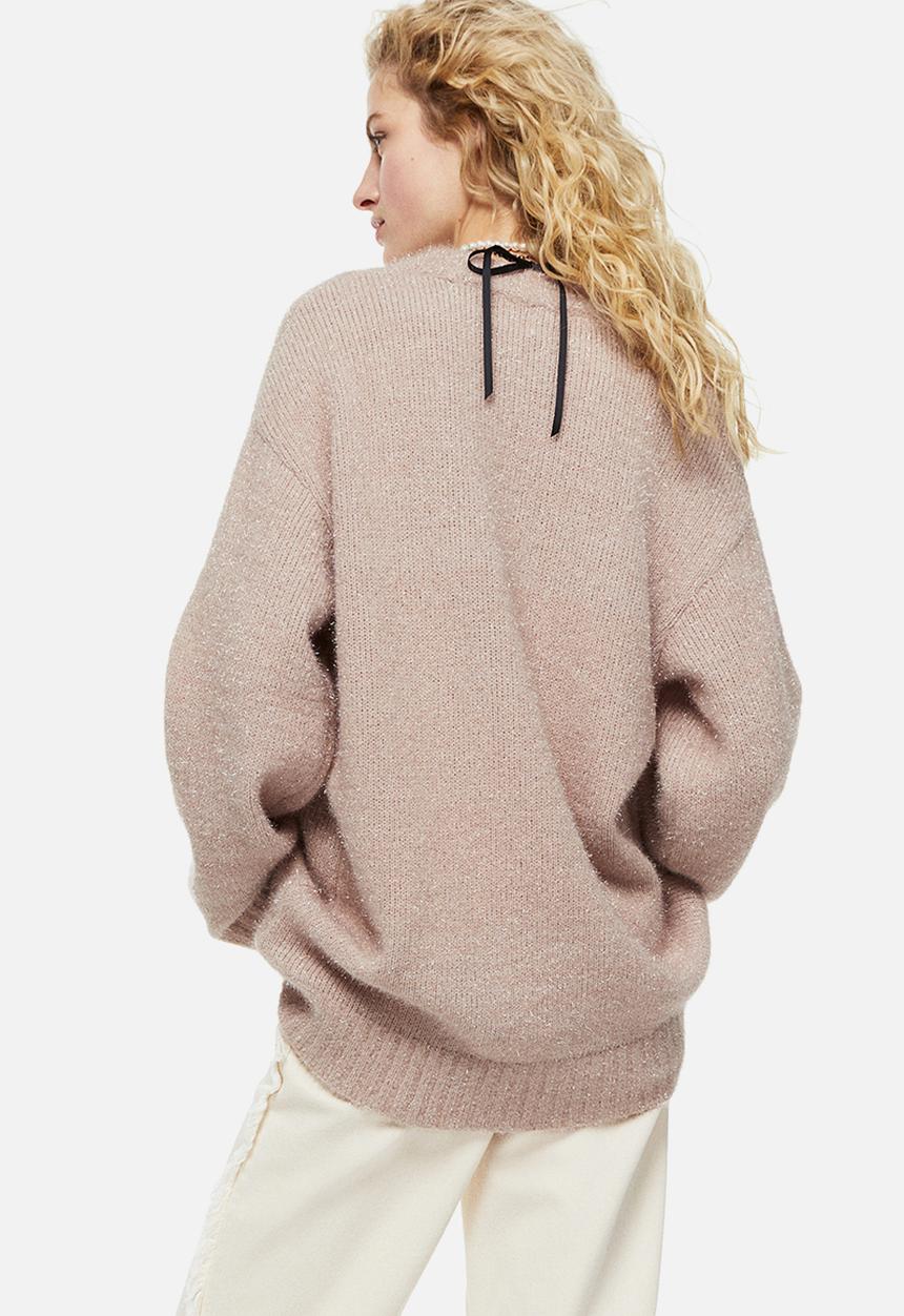 H&M - Glittery dress - powder pink