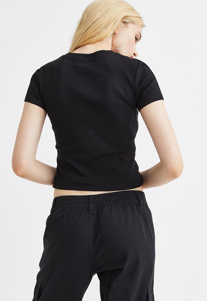 H&M - Fitted top - black/skull
