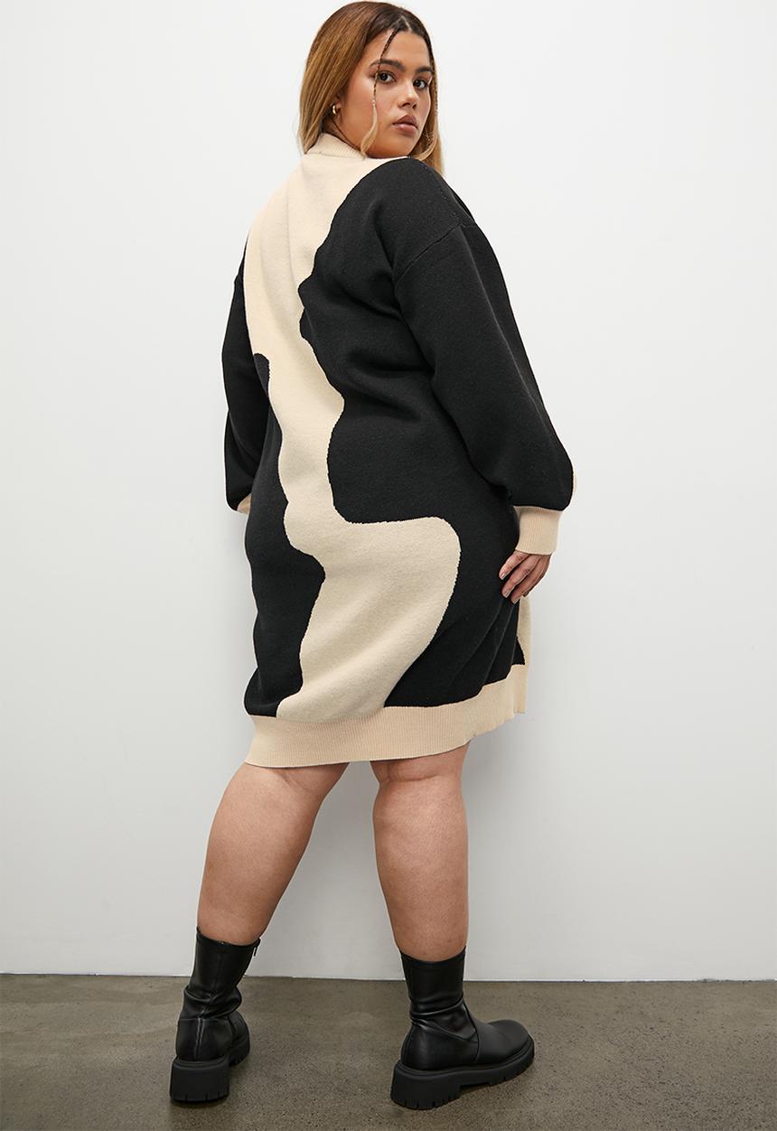 Blake - Graphic midi knitwear dress - graphic2