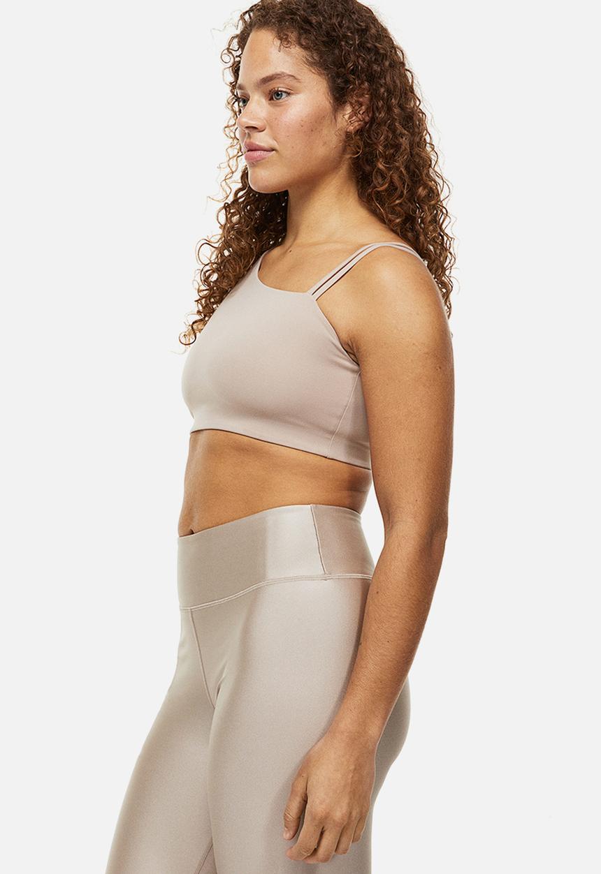 H&M - Drymove™ light support sports bra - light beige