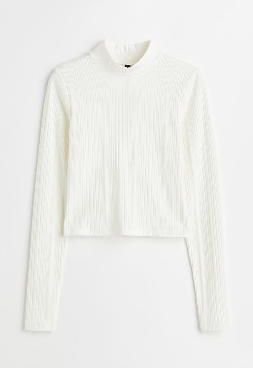 H&M - Long-sleeved top - white