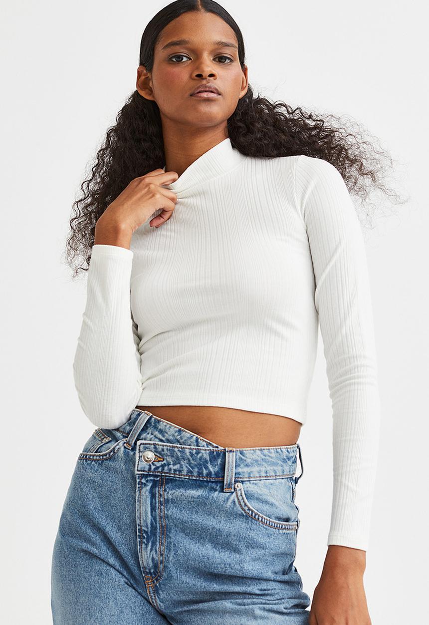 H&M - Long-sleeved top - white