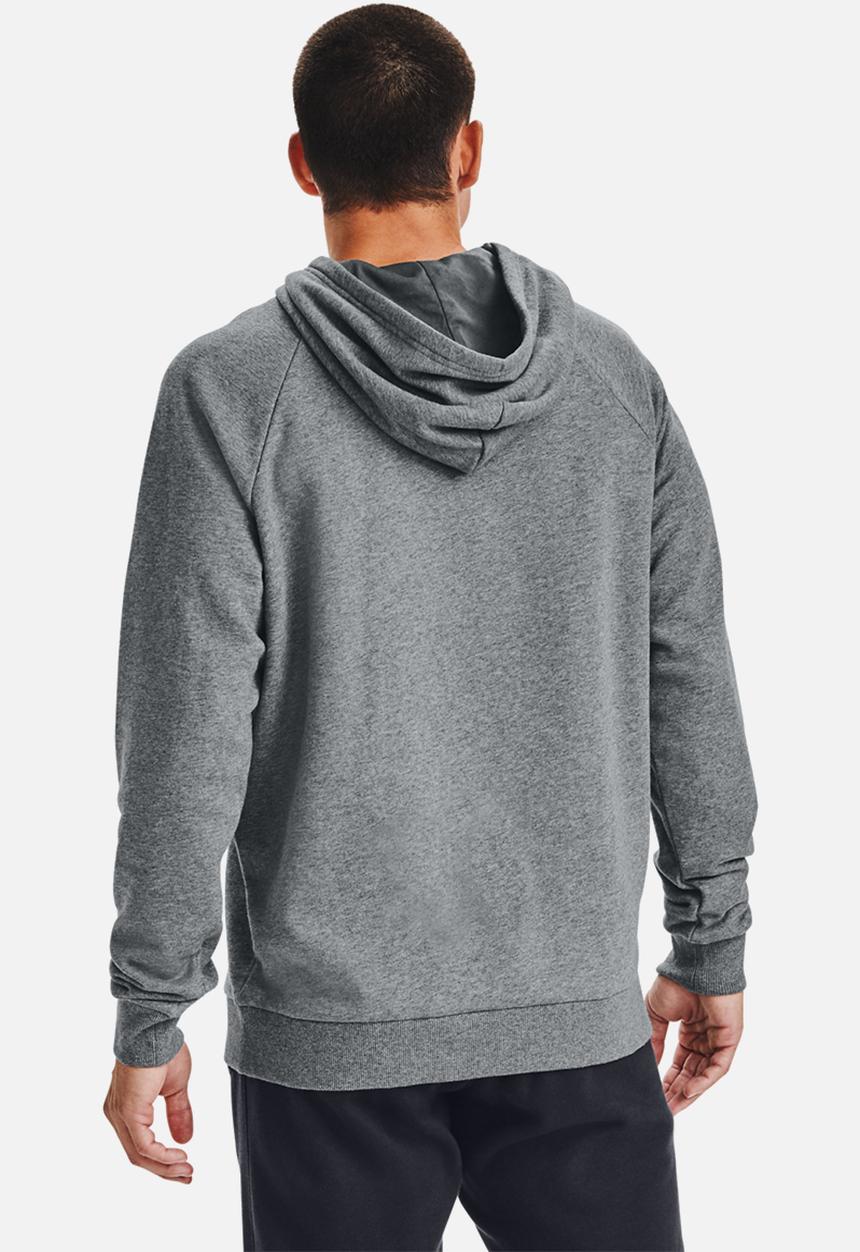 Under Armour - Ua rival fleece big logo hood - pitch gray light heather