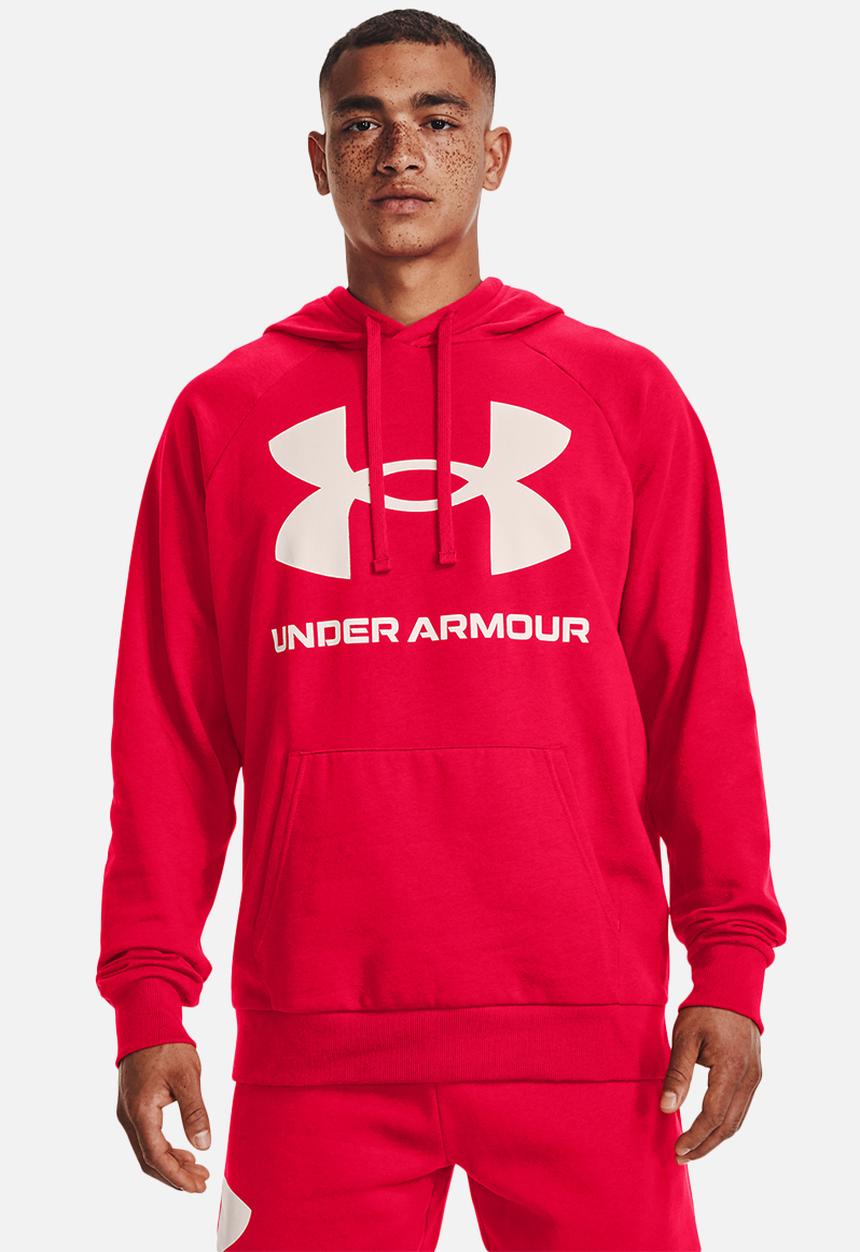 Under Armour - Ua rival fleece big logo hood - red