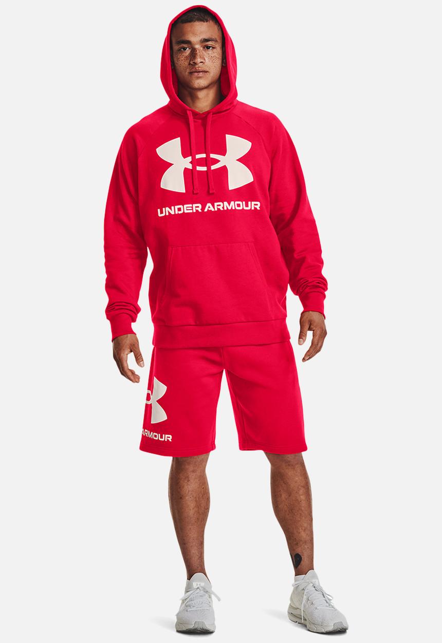Under Armour - Ua rival fleece big logo hood - red
