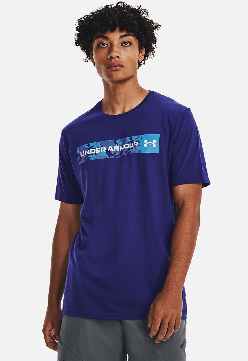 Under Armour - Ua camo chest stripe short sleeve - sonar blue