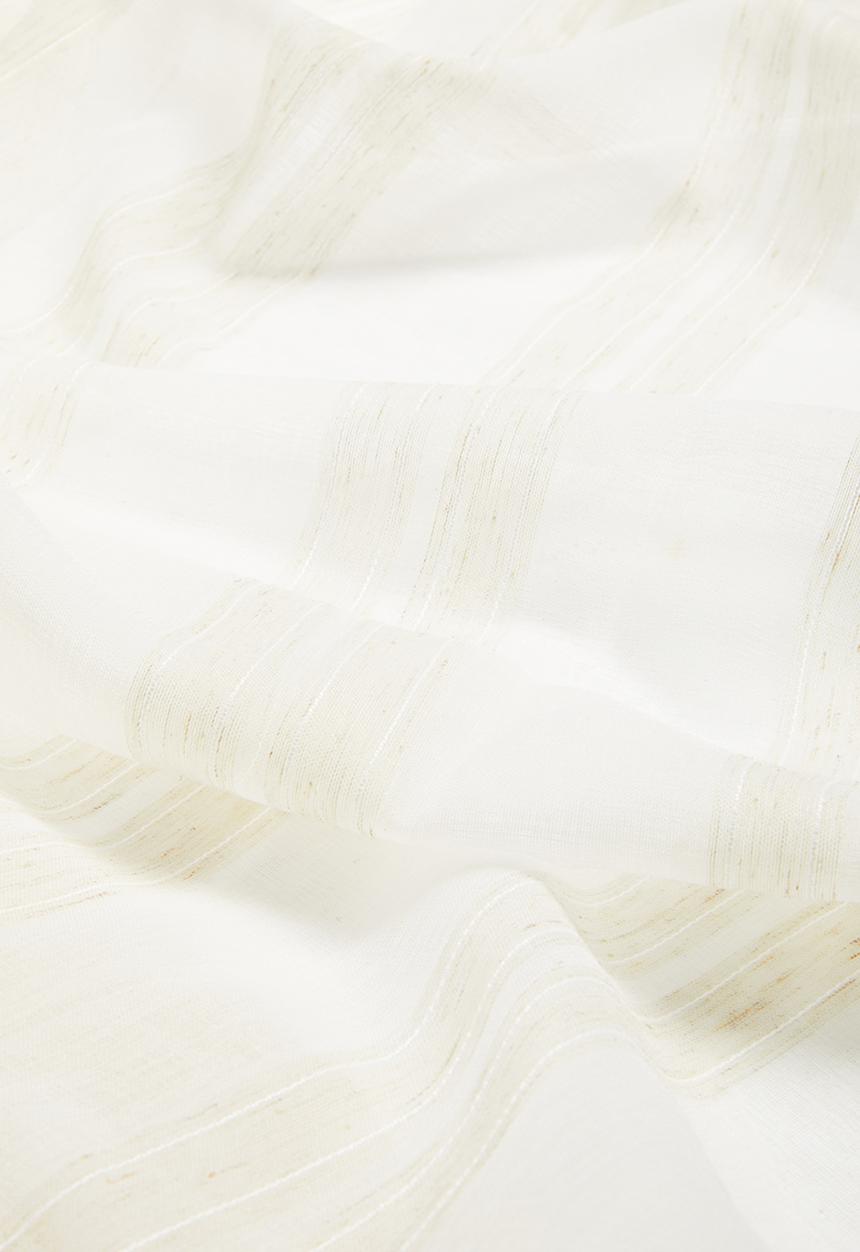 Design Collection - Linen stripe eyelet curtain - natural/linen