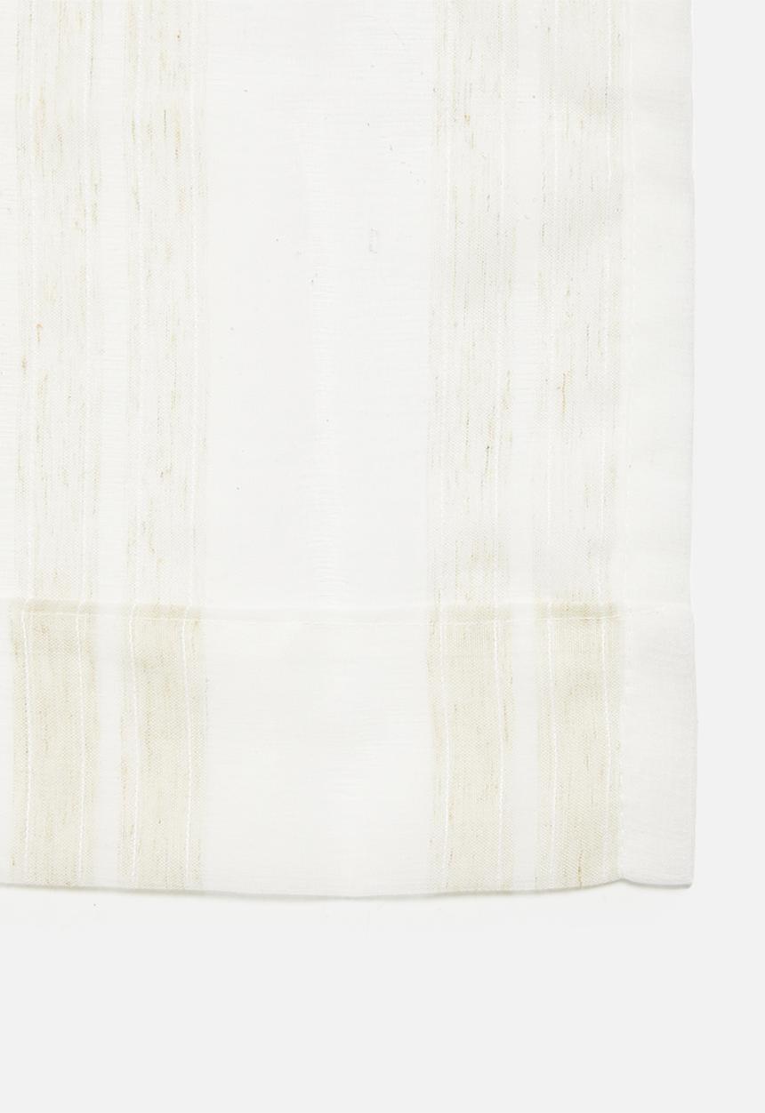 Design Collection - Linen stripe eyelet curtain - natural/linen