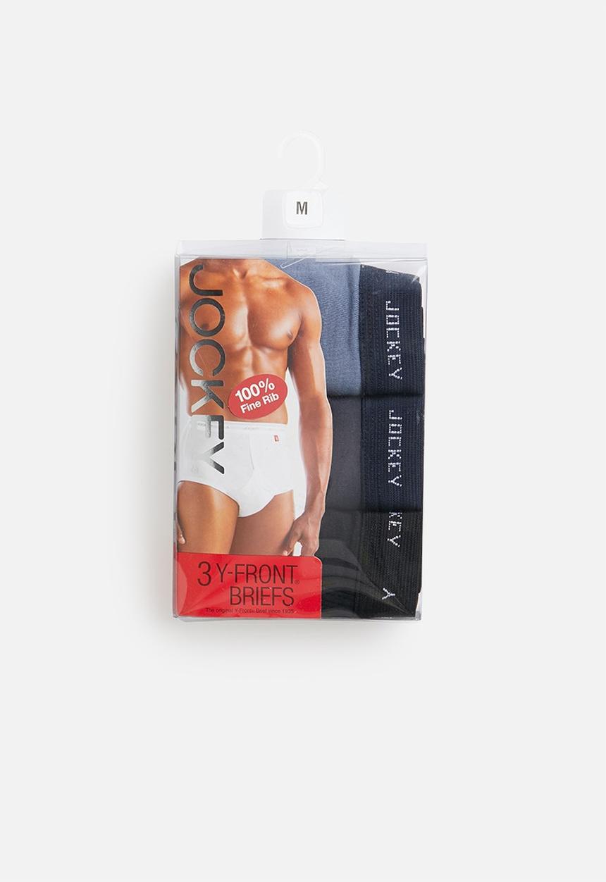Jockey - 3 Pk rib y-front brief  -  darks Pk
