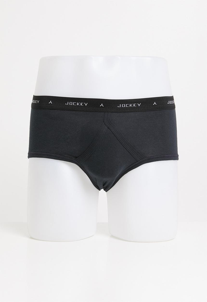 Jockey - 3 Pk rib y-front brief  -  darks Pk