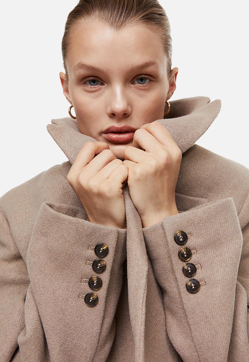 H&M - Single-breasted coat - beige