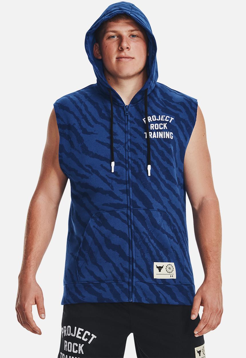 Under Armour - Project rock rival sleeveless full-zip - blue mirage