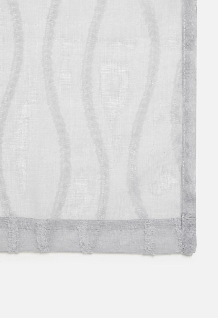 Design Collection - Wave sheer taped curtain -  grey