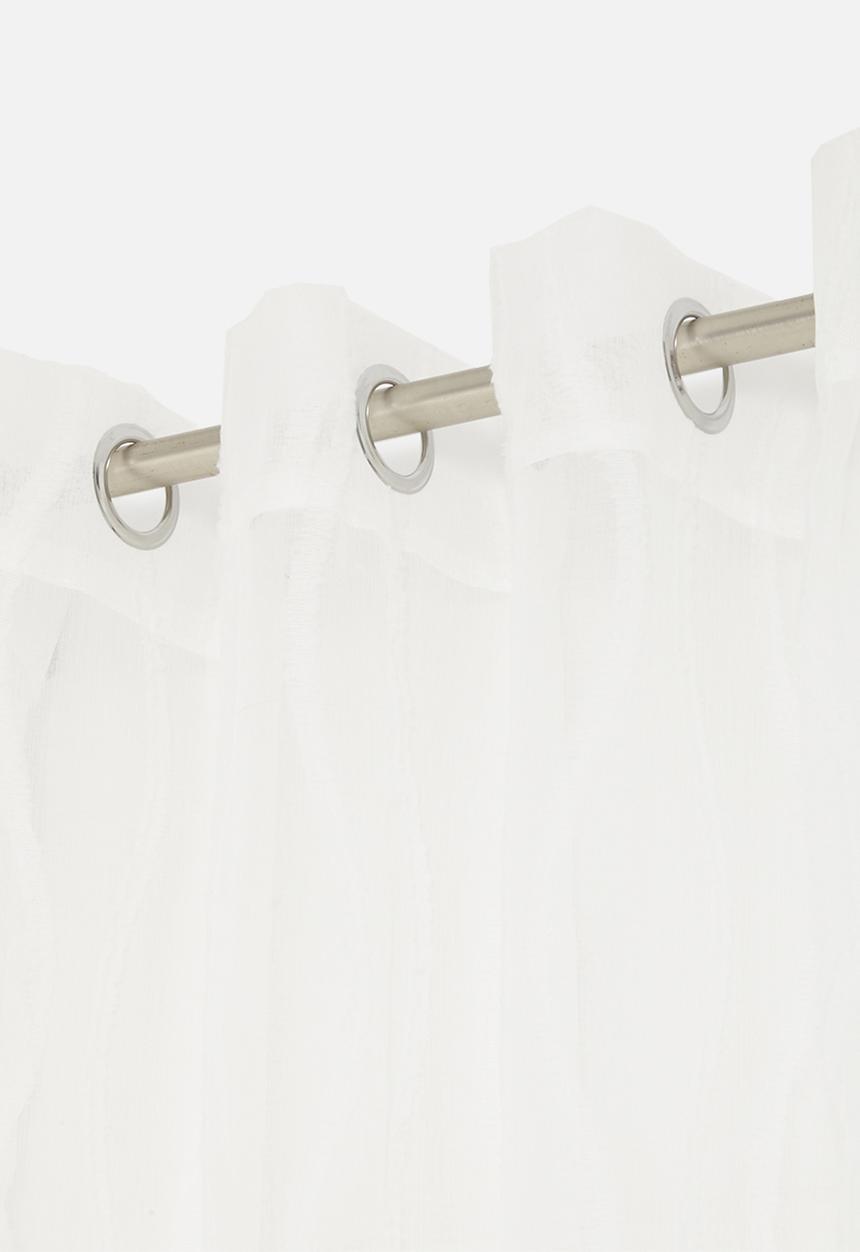 Design Collection - Wave sheer eyelet curtain -  natural/white