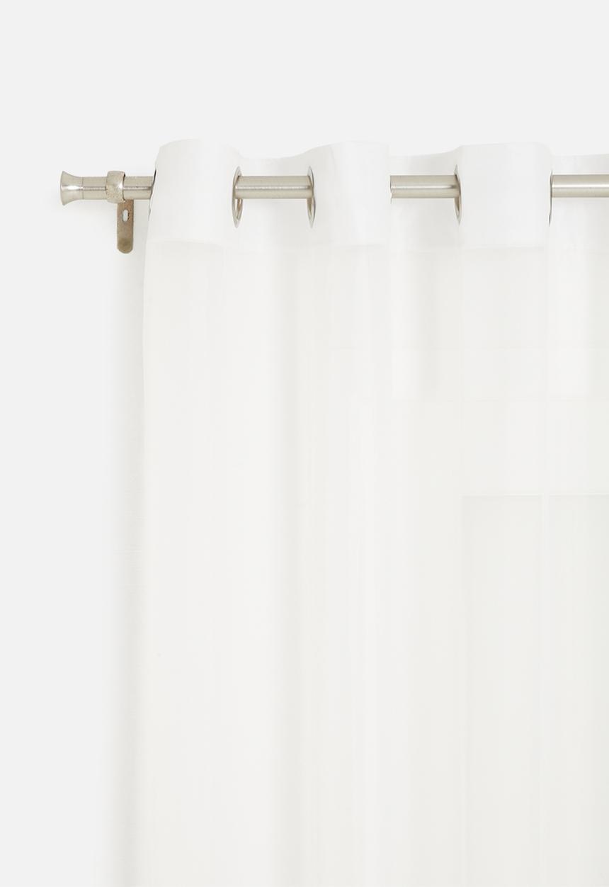 Design Collection - Plain voile eyelet curtain - white