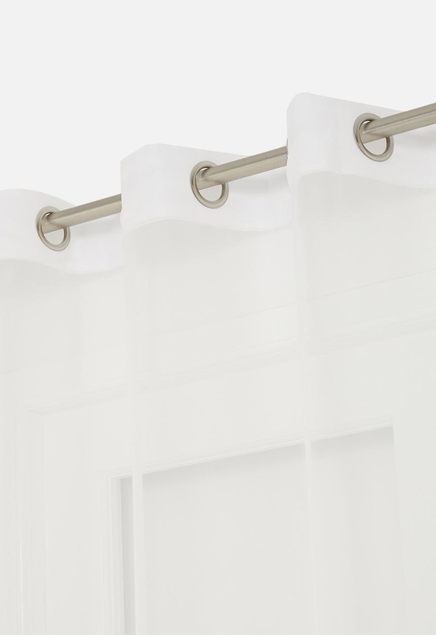 Design Collection - Plain voile eyelet curtain - white