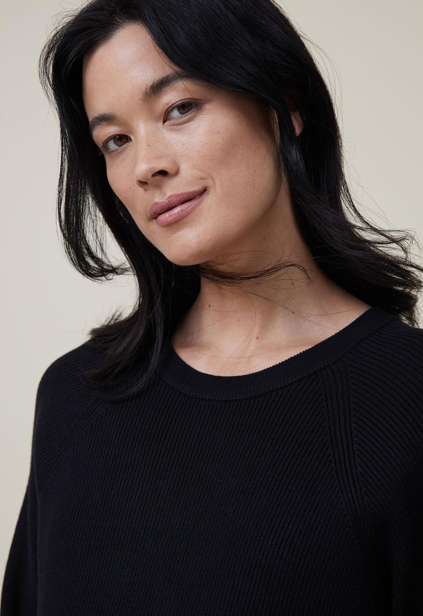Cotton On - Maternity friendly urban pullover - black