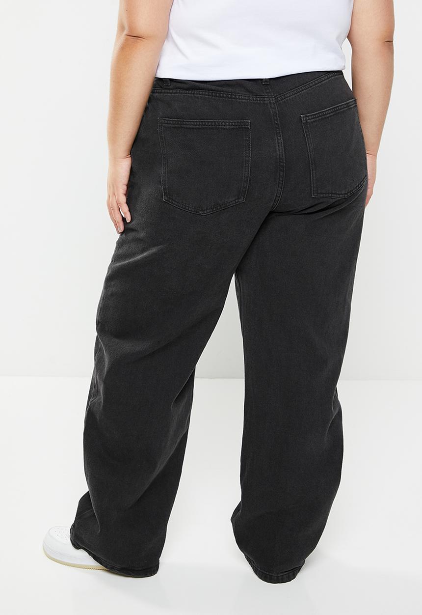 Cotton On - Plus loose straight jean - graphite black