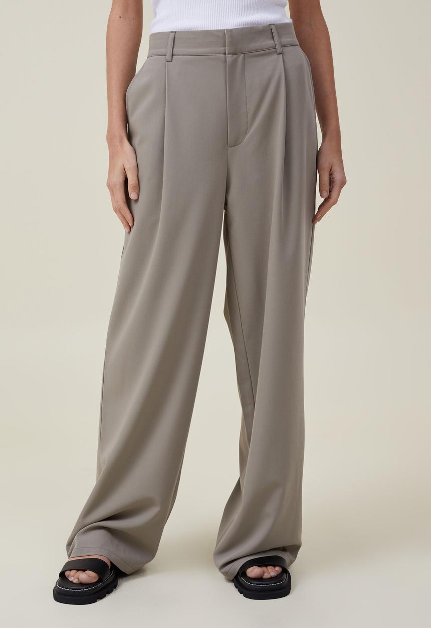 Cotton On - Jamie suiting pant - dusty khaki