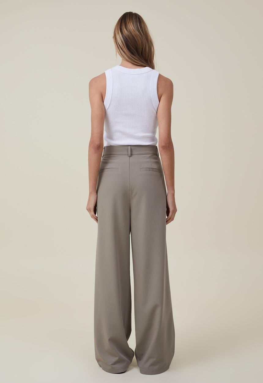 Cotton On - Jamie suiting pant - dusty khaki